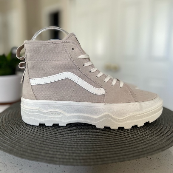 NWOT- Vans Beige Sentry Sk8-Hi WC High Top Unisex Men’s Size 5 Women’s Size 6.5 - Picture 10 of 11